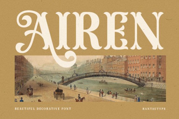 Airen Display Font for Handmade Labels and Vintage Branding