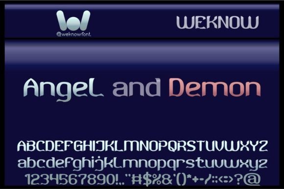 Angel and Demon Display Font for Branding and Design Projects