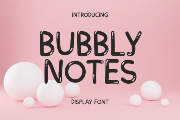 Bubbly Notes Display Font: Playful Typeface for Campaign Creatives