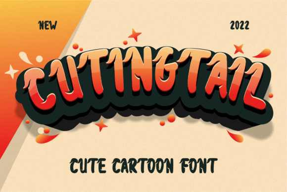 Cuting Tail Font for Bold Design