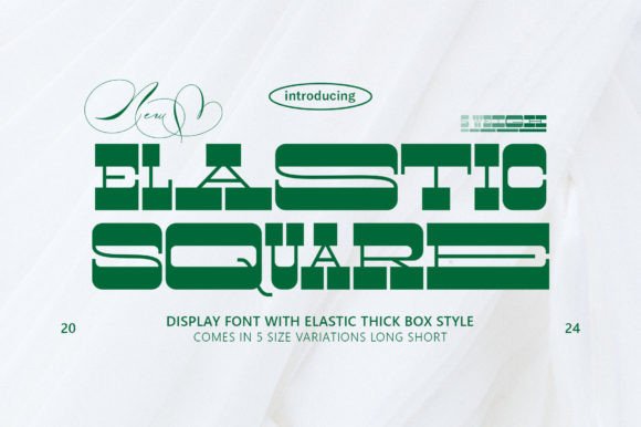 Elastic Square: A Relaxed Display Font for Modern Design