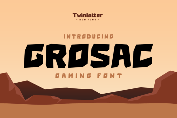 Grosac Display Font Brings Gaming Energy to Handmade Products