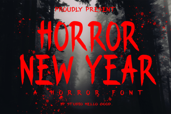 Horror New Year Font for Creative Projects