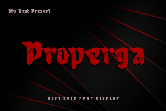 Properga Font for Editorial Design